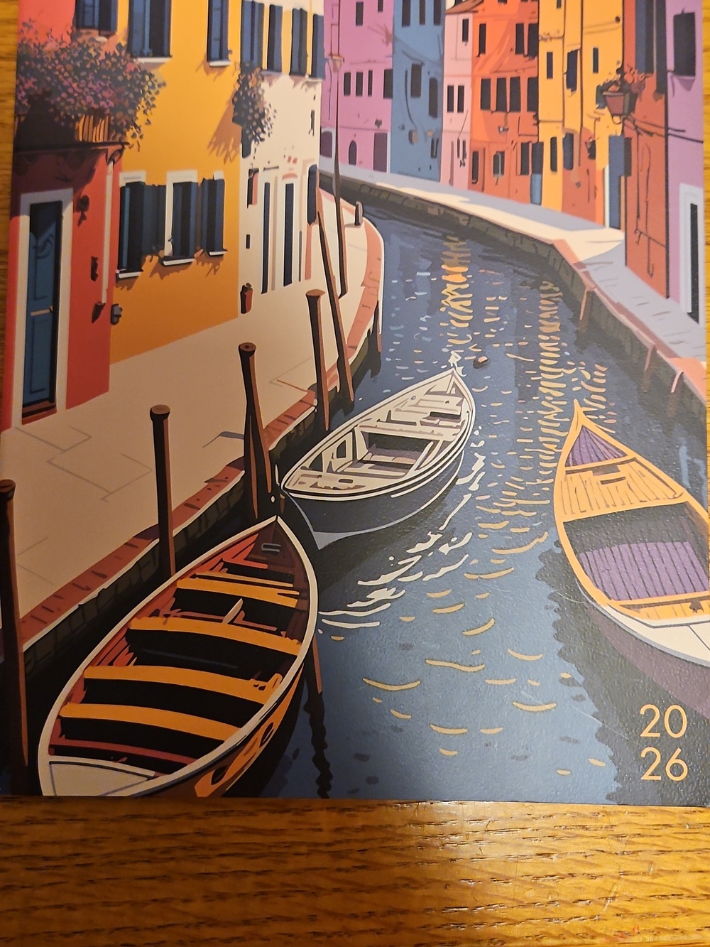 Decorative Canal Boats 2026 Planner - Multicolor Cover